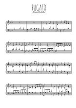 Téléchargez l'arrangement pour piano de la partition de Fugato en ré mineur en PDF